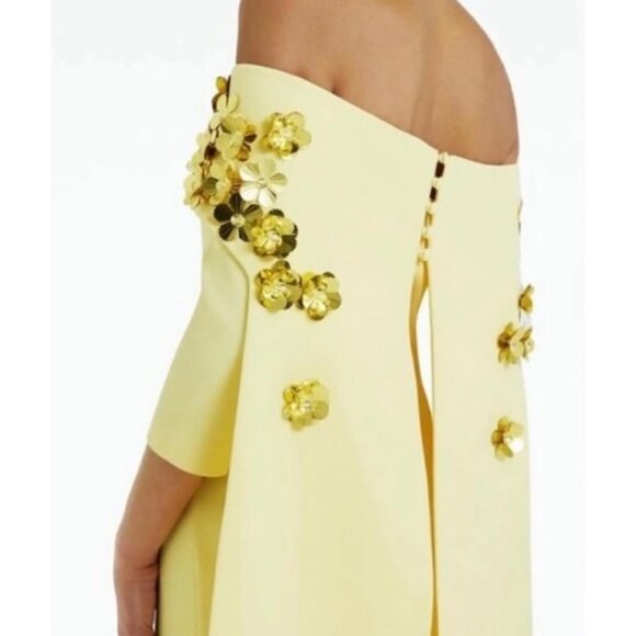 Safiyaa Arabella Harness With sloshing Dress in Pale Yellow - Picture 8 of 8